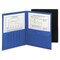 Smead 11 in. x 8.5 in. Poly 2-Pocket Folder with Security Pocket - Blue (5/Pack)
